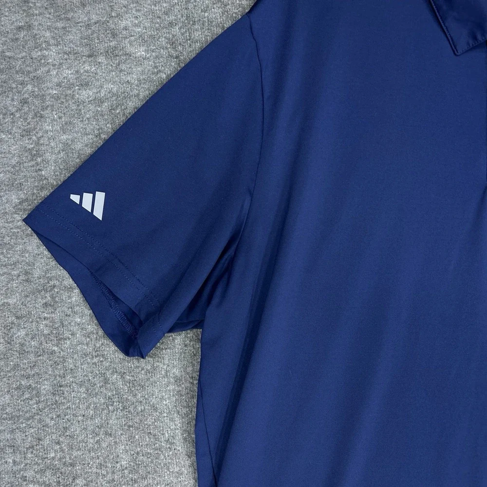 Lockheed Martin F-35 Polo Shirt Men's XL Blue Performance Short Sleeve Adidas